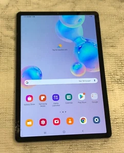 CR@CKED GL@SS** Samsung Galaxy Tab S6 SM-T867V 128GB 4G Verizon UNOCKED 10.5" - Picture 1 of 9