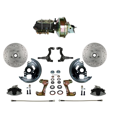 Тормоза LEED -FC1002-E181X комплект силовых передних сверленных роторов суппорты с цинковым покрытием - Изображение 1 из 4