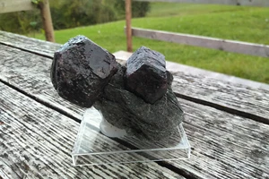große Almandin Granat Kristalle in Biotit Glimmer Birtavarra Norwegen Rarität - Bild 1 von 9