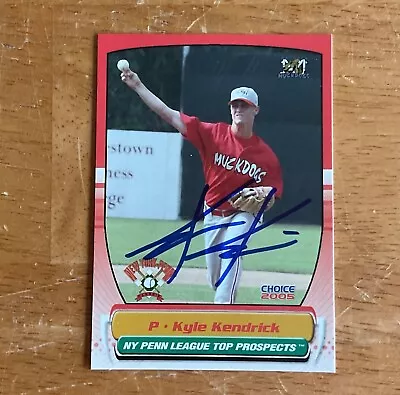 Kyle Kendrick Signed Autograph 2005 NYPL Top Prospects MiLB Baseball Card - Image 1 of 2