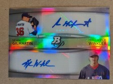 2010 BOWMAN PLATINUM PROSPECT DUAL AUTOS REFRACTOR GILMARTIN/ WINKLER #'D 50/99