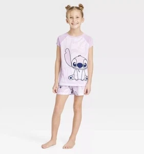 Lilo and Stitch Girls T-Shirt and Short Pajamaset, Size XS 4-5 - Picture 1 of 3