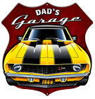 Dads Garage Cut Out 3D Effect By Scott Siebel Metal Sign 15.6x15.8