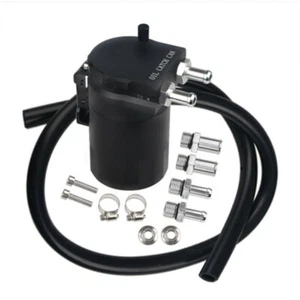 Kit de lata de captura de aceite respirador tanque de depósito deflector 300 ml manguera de aluminio universal - Imagen 1 de 12
