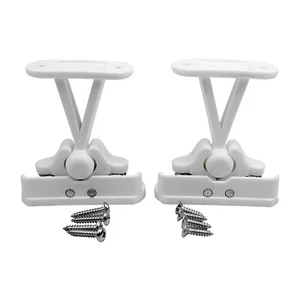 Paquete de 2 puertas correderas con bisagras exterior RV cámper puerta tope retención soporte de captura - Imagen 1 de 5