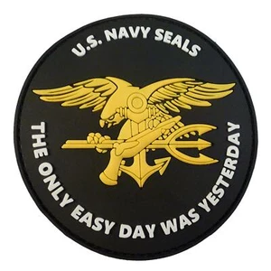 the only easy day US navy seals PVC 3D nswdg navsoc moral crochet patch - Photo 1/6
