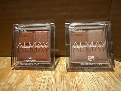Almay Eye Shadow Squad Quad # 190 Unapologetic .12oz #230 Own It Lot Of 2 Sealed - Image 1 of 4