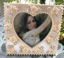 GANZ TREASURED MEMORIES HEART PICTURE FRAME -  HOLDS 5" X 5" PHOTO