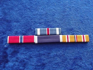 ^ Ordenspange Segunda Guerra Mundial 4 cintas: cruz voladora, estrella de bronce, corazón púrpura Pacífico - Imagen 1 de 2