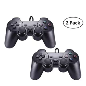 Raspberry Pi Retropie Batocera PC USB PS2 Style Controllers Gamepads 2 PACK - Picture 1 of 3