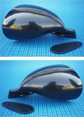 2 Specchi esterni californian nero lucido con piede in metallo - rearview mirror - Immagine 1 di 4