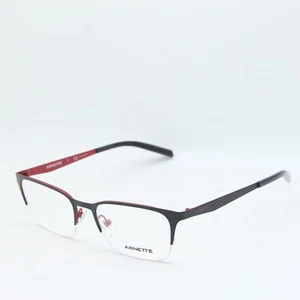 NEW ARNETTE MAKAII 6126 723 MATTE BLACK RED AUTHENTIC EYEGLASSES 53-19 - Picture 1 of 3