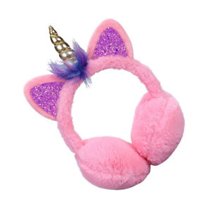 Earmuffs Unicorn Plush Ear Covers - Pink-