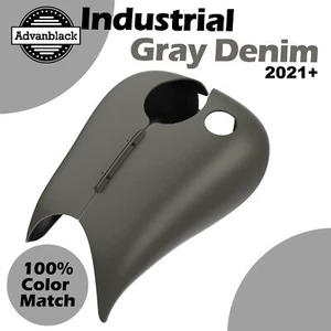Cubierta de tanque estirada de mezclilla gris industrial para más de 21 Harley Advanblack Touring - Imagen 1 de 7