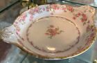 RARE CH. F HAVILAND LIMOGES *ROUND BISQUE BAKING DISH* BABY ROSES/ BLUE RIBBON