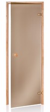Porta Sauna Bronzeglas 59x189,4 CM Tutta IN Vetro 8mm Esg per Accessori