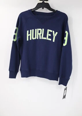 Nwt Hurley sweatshirt Boy's Large Logo Navy Crewneck Long Sleeve Pullover - Image 1 of 4