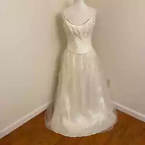 Jessica McClintock for GUNNE SAX Off White Corset & Tulle Wedding Dress Size 7 - Picture 1 of 10