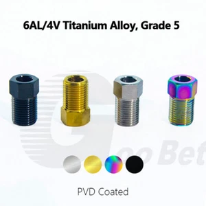 Titanium Brake Lever Hose Joint Nut for Bicycle Tuning M7100/8000/8120/9100/9120 - Picture 1 of 9