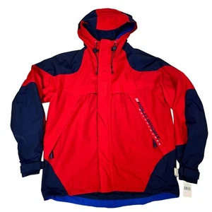 Chaqueta de rendimiento vintage Polo Sport Ralph Lauren para hombre roja azul con capucha talla L - Imagen 1 de 19