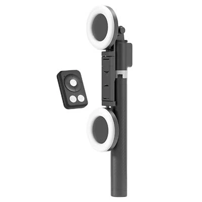 6-in-1 Selfie Stick W/ Fill Light 67' Phone Tripod Bluetooth Remote Live Stream - Image 1 of 4