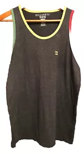 Billabong Recycler Series Charcoal Tank Colored Trim Men Medium Surf Beach Bike - Picture 1 of 5