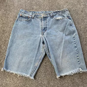 Vintage Jordache Jean Shorts Women's 15/16 Blue Denim Western Cowgirl Cut Off - Picture 1 of 19