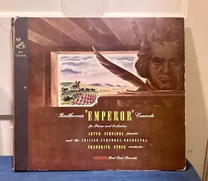 RCA 12" 78 rpm Beethoven's Emperor feat'ng A Schnabel Piano w/Orch. 5 Disc Set - Picture 1 of 24