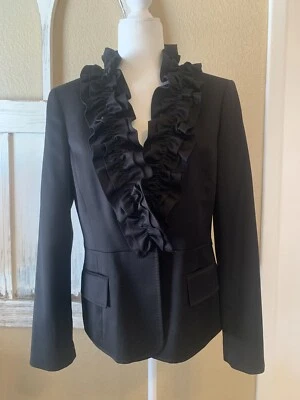 Костюм женский Anne Klein 10 блейзер с оборками воротник офис апостольский пятидесятник - Изображение 1 из 4