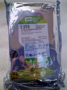 Western Digital Green 2TB HDD 3.5" SATA III 6Gbps WD20EARX NEW BX1 - Picture 1 of 2