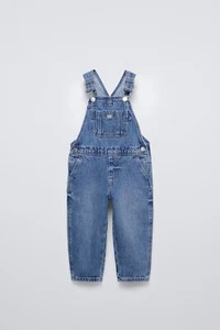 NWT ZARA LONG DENIM OVERALLS KIDS 6 YEARS - Picture 1 of 3