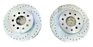 BRAKE ROTORS REAR 11.25" Drilled & Slotted 5x4.5" Ford & 5x4.75" GM set NEW - Picture 1 of 5