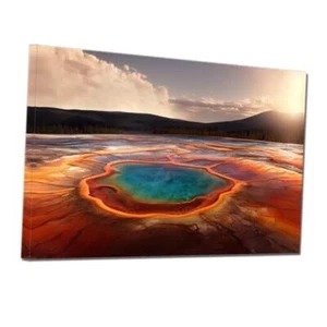 National Park USA Landscape Canvas Wall Art Home Office 16L" x 12W" Yellowstone - Picture 1 of 7