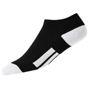 FOOTJOY JUNIOR GOLF - PRO-DRY JUNIOR'S LOW CUT SOCKS - BLACK WITH WHITE TRIM - Picture 1 of 3