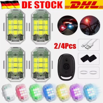 4x Auto Fernbedienung Blitzlicht, Drahtloses LED-Blitzlicht mit Hoher Helligkeit