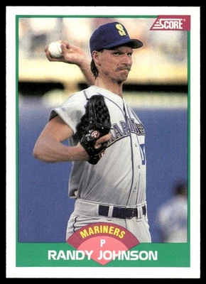 1989 Score Rookie & Traded Randy Johnson Seattle Mariners #77T - Image 1 of 2