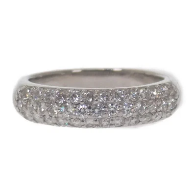 Ponte Vecchio Piccolini Eterno Half Eternity Ring K18 WG Latte Diamond ISY - Image 1 of 4