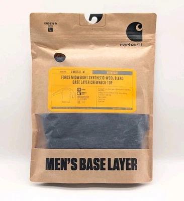 NUEVO Top Carhartt Force Peso Medio Waffle Capa Base Cuello Redondo Negro Para Hombres Talla L Foto 1 de 4