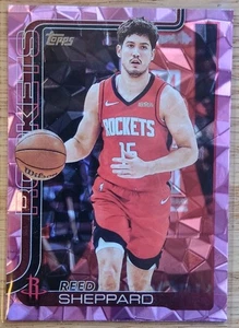 Reed Sheppard No. 178 2025 Topps Flagship Pink Diamante Parallel - Imagen 1 de 2