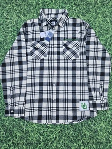 Darius Rucker Collection Fanatics Black Oregon Ducks Plaid Flannel Long Sleeve - Picture 1 of 1