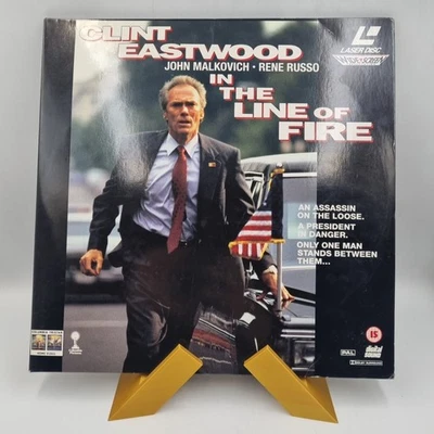 In The Line Of Fire 1993 Laserdisc Clint Eastwood PAL LD 19668 Double Disc - Image 1 of 4