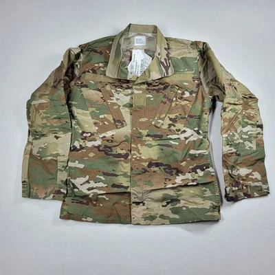 U.S. Army Combat Coat Uni Small Camo Insect Shield Uniform Military Cargo Jacket - Image 1 of 4