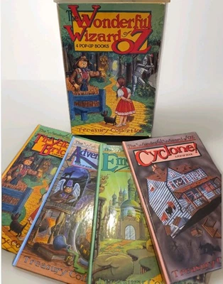 The Wonderful Wizard Of Oz Set 4 Pop Up Books Treasury Collection 1991 Box Set  - image 1 of 4