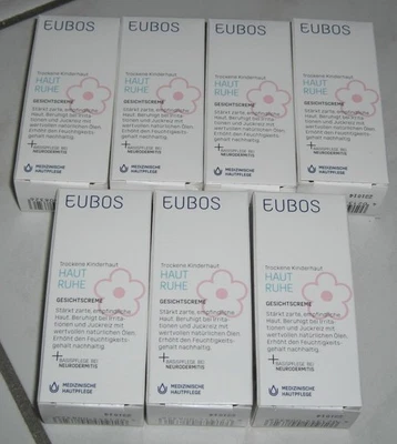 7x EUBOS GESICHTS - Creme - Trockene Kinder *HAUT RUHE* 5 ml. REISEGRÖßE - NEU - Bild 1 von 2