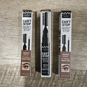 Lot of 3 NYX Can't Stop Won't Stop Longwear Brow Ink Kit, New & Sealed - Picture 1 of 5