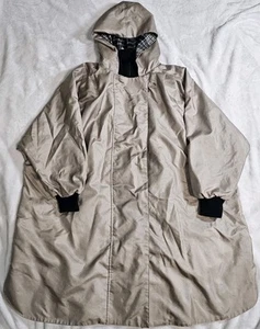 Vintage Mario De Pinto Hooded Poncho Jacket Beige Mens Medium Plaid Warmer - Picture 1 of 9