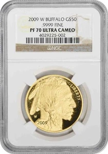 2009-W $50 American Gold Buffalo PF70UCAM NGC - Picture 1 of 2