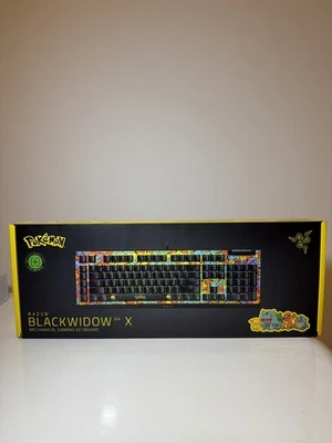 Razer BlackWidow V4 X Pokemon Edition Gaming Keyboard Green Switch US Layout NEW - Image 1 of 4