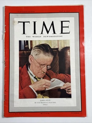 Time Magazine May 8, 1939 - James Joyce, Irish novelist -Finnegan's Wake review - Image 1 of 3