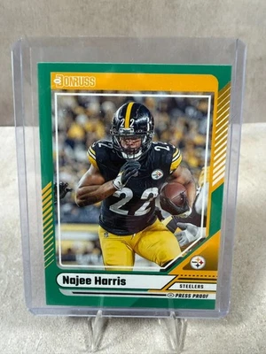 2024 Panini Donruss - Najee Harris #98 Press Proof Green - Image 1 of 2